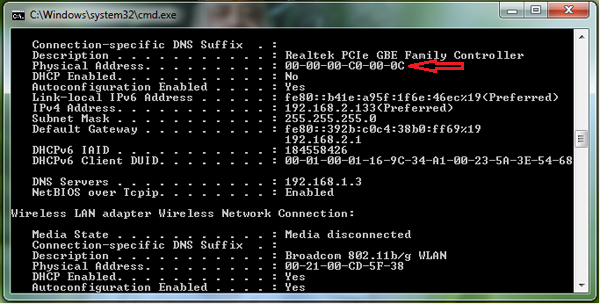 network mac address spoofing